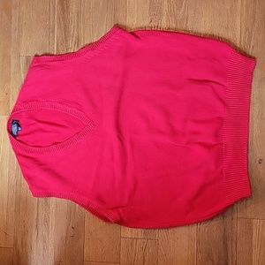 Lands' End Cotton Red Men's Vest size XL EUC